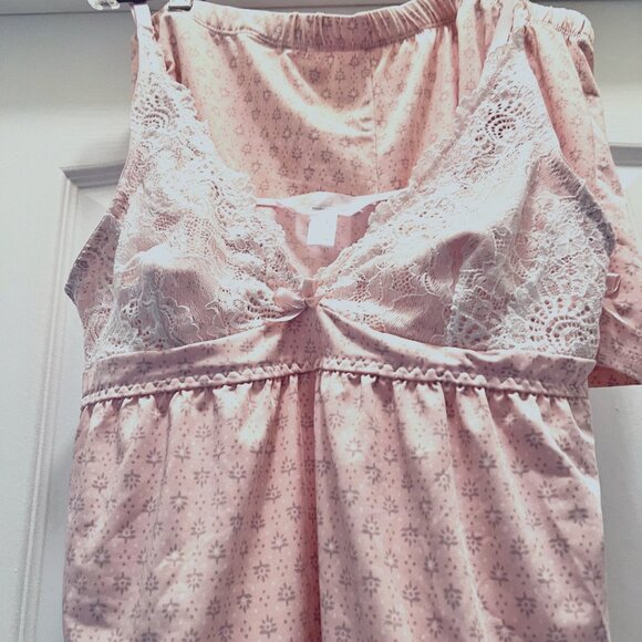 Merilyn Monroe 2 Piece Micro Short Set-Sleepwear-Intimates-Pink-Sz. Large-Lace - Picture 3 of 15